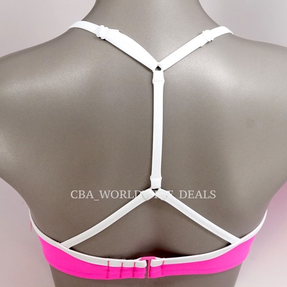 Victoria's Secret PINK White Strappy Front T Back - Picture 2 of 2